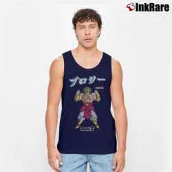 Men’s Primitive X Dragon Ball Z Broly Green Style Tank Top in navy | Breathable, Active-Friendly Design