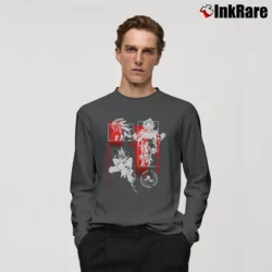Men’s Primitive X Dragon Ball Z DBZ Collage Long-Sleeve Shirt in charcoal | Sleek, Lightweight, Year-Round Wear