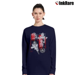 Women’s Primitive X Dragon Ball Z DBZ Collage Long-Sleeve Top in navy | Sleek, Versatile, All-Season