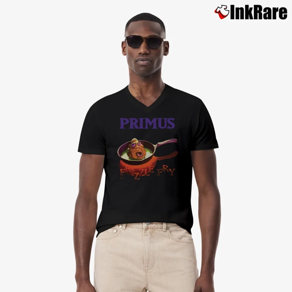 Men’s Primus Frizzle Fry V-Neck Tee in black | Sharp, Breathable, Everyday Staple