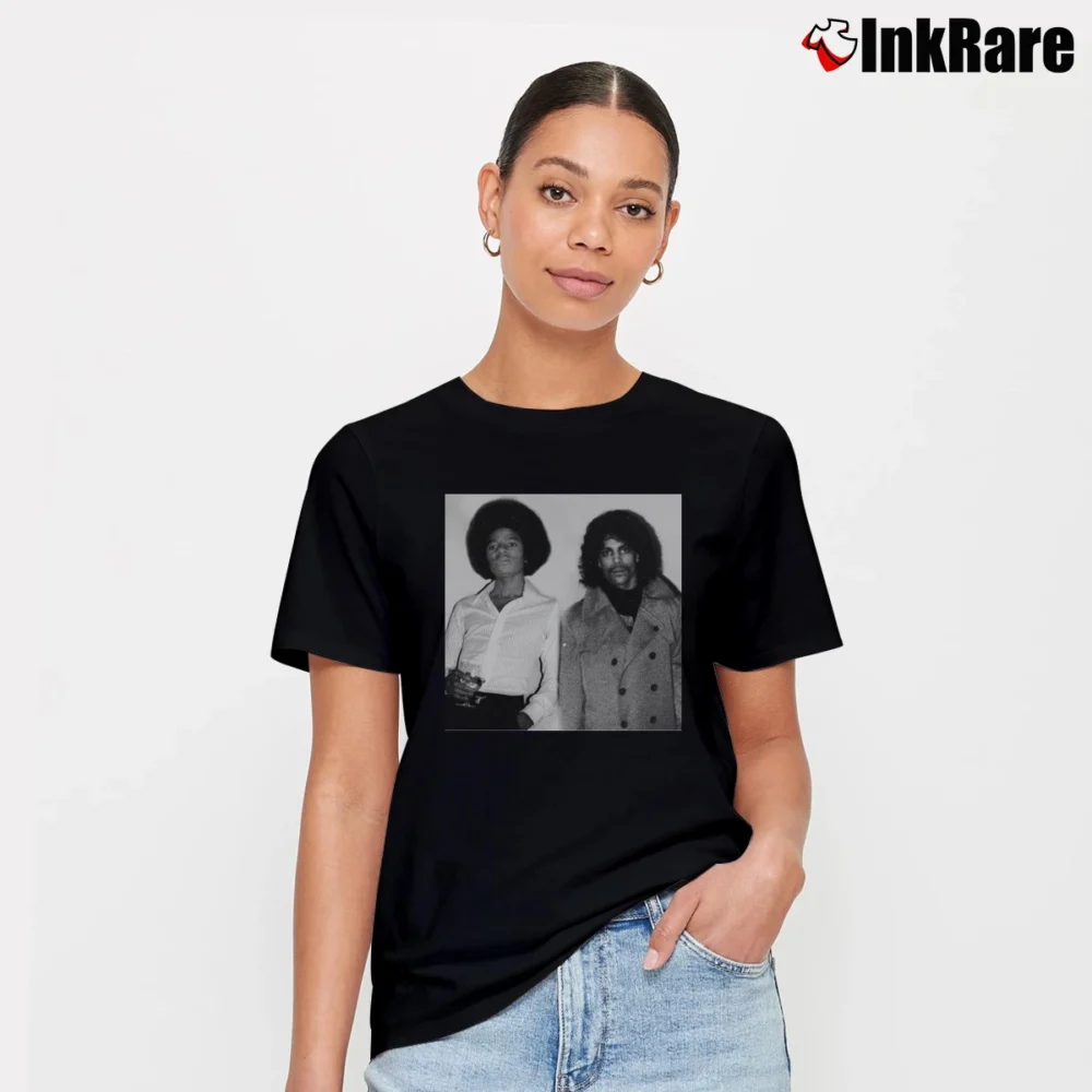 Women’s Prince And Michael Jackson Legends Music Signature T-Shirt in black | Soft, Flattering Fit