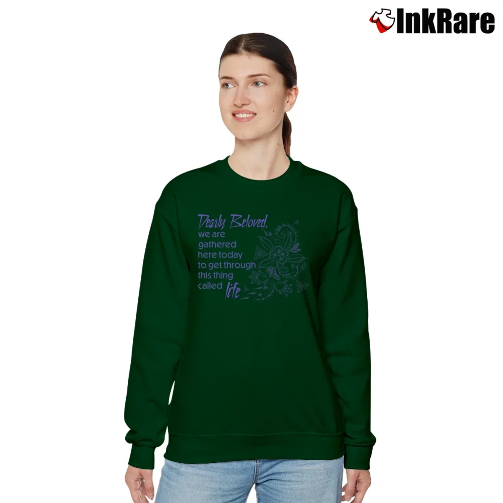 Women’s Prince And The Revolution Dearly Beloved Relaxed Sweatshirt in forest green | Soft, Laid-Back Vibe