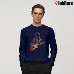 Men’s prince pop art tribute colorful music legend Long-Sleeve Shirt in navy | Sleek, Lightweight, Year-Round Wear