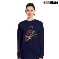 Women’s prince pop art tribute colorful music legend Long-Sleeve Top in navy | Sleek, Versatile, All-Season