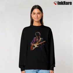 Women’s prince pop art tribute colorful music legend Relaxed Sweatshirt in black | Soft, Laid-Back Vibe