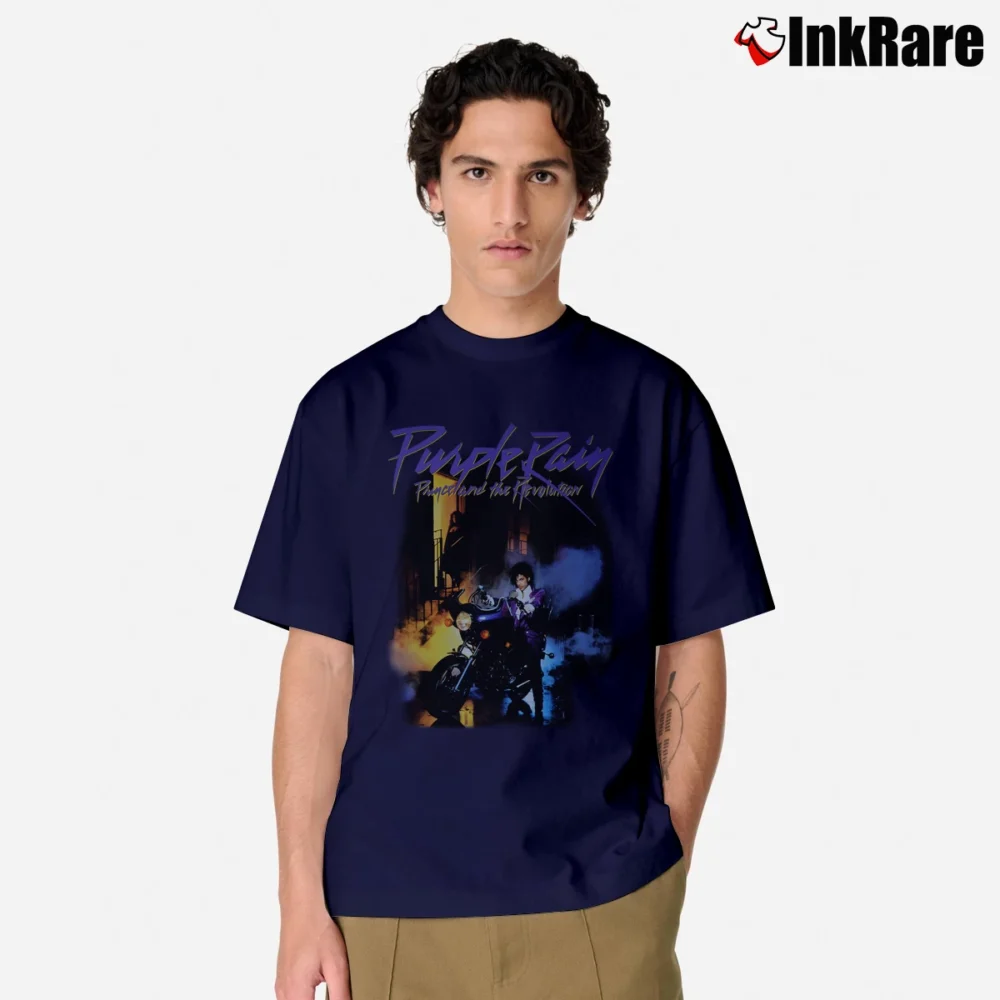 Men’s Prince Purple Rain Lovesexy Classic T-Shirt in navy | Soft, Breathable Everyday Wear