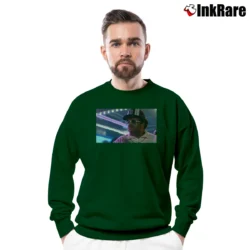 Men’s Prince Purple Rain Crewneck Sweatshirt in forest green | Cozy Fabric, Clean Style