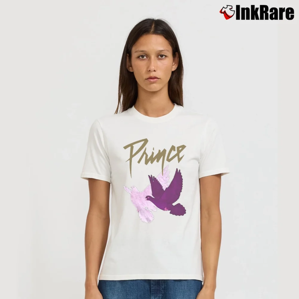 Women’s Prince When Doves Cry Signature T-Shirt in white | Soft, Flattering Fit