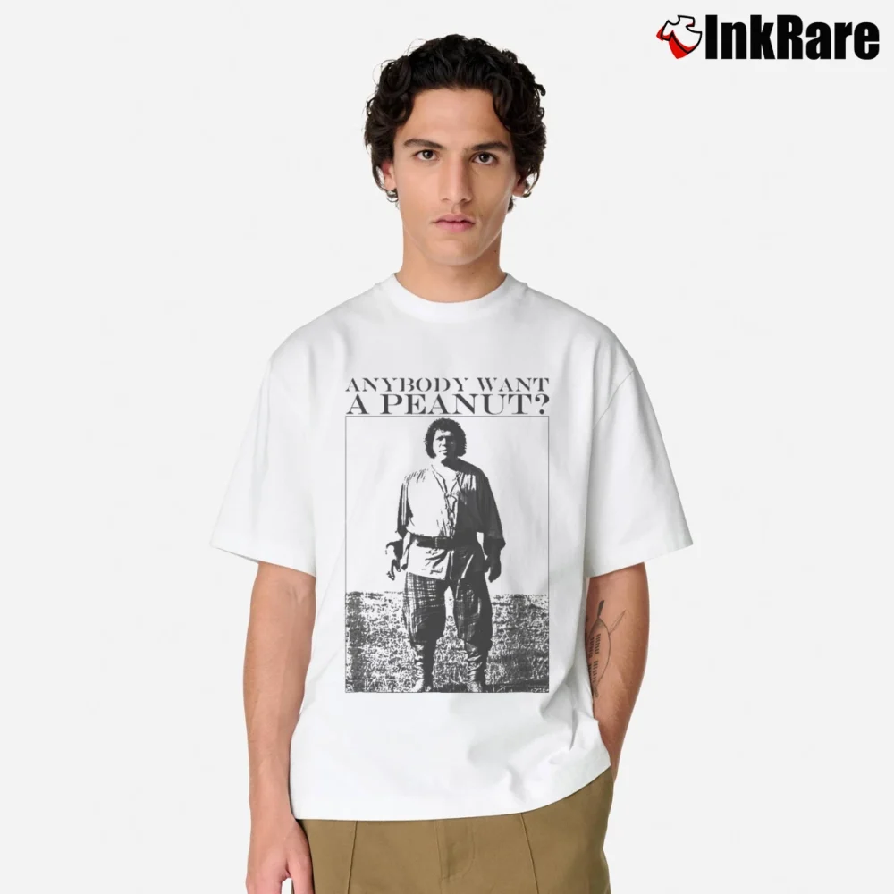 Men’s Princess Bride Anybody Want A Peanut Classic T-Shirt in white | Soft, Breathable Everyday Wear