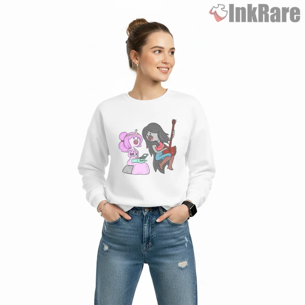 Princess Bubblegum Marceline Singing Duo Cartoon Shirt on graphic shirt for women graphic tee
