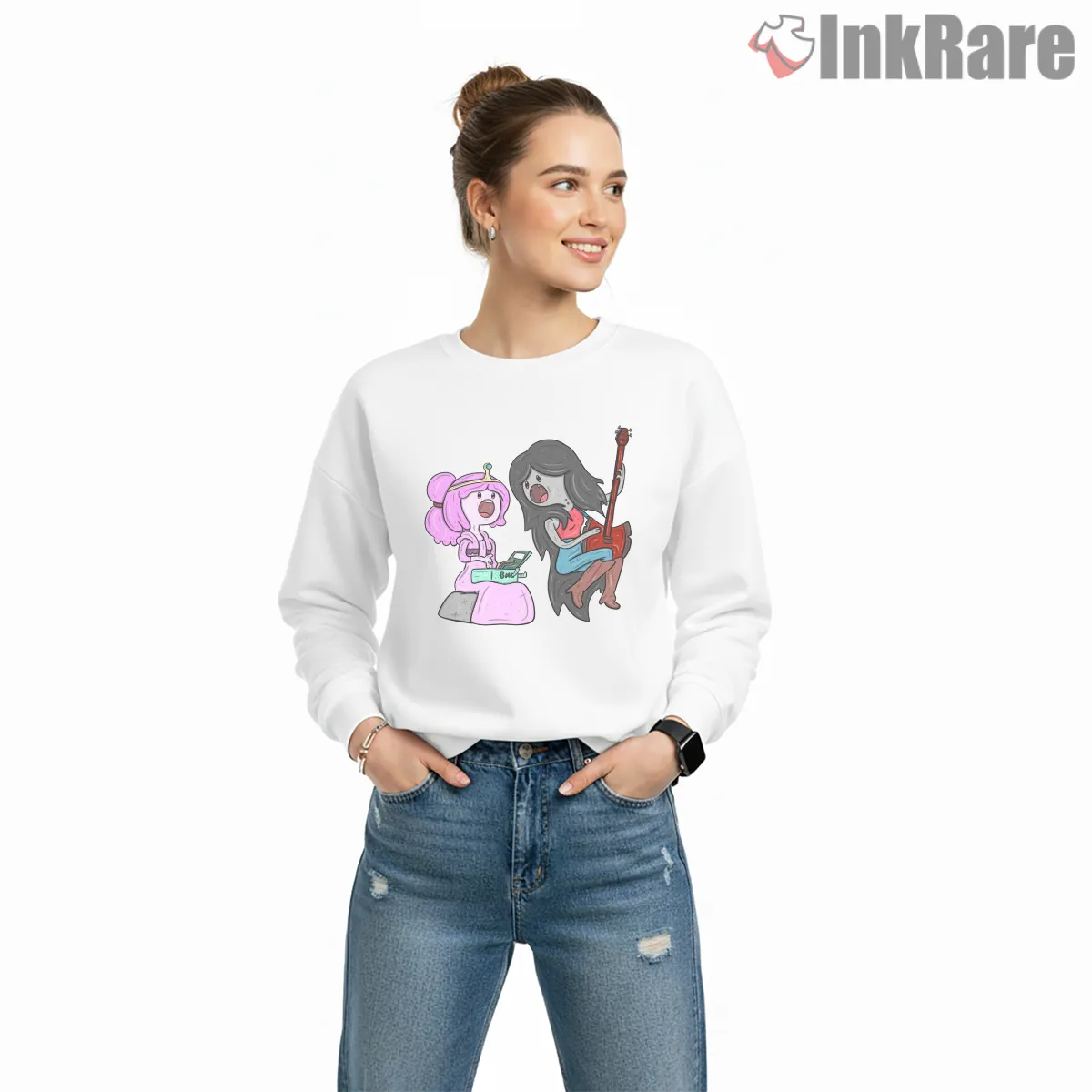 Princess Bubblegum Marceline Singing Duo Cartoon Shirt Princess Bubblegum Marceline Singing Duo Cartoon Shirt on graphic shirt for women graphic tee