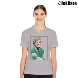 Women’s Princess Diana Philadelphia Eagles V-Neck Tee in sport grey | Chic Neckline, Soft Texture