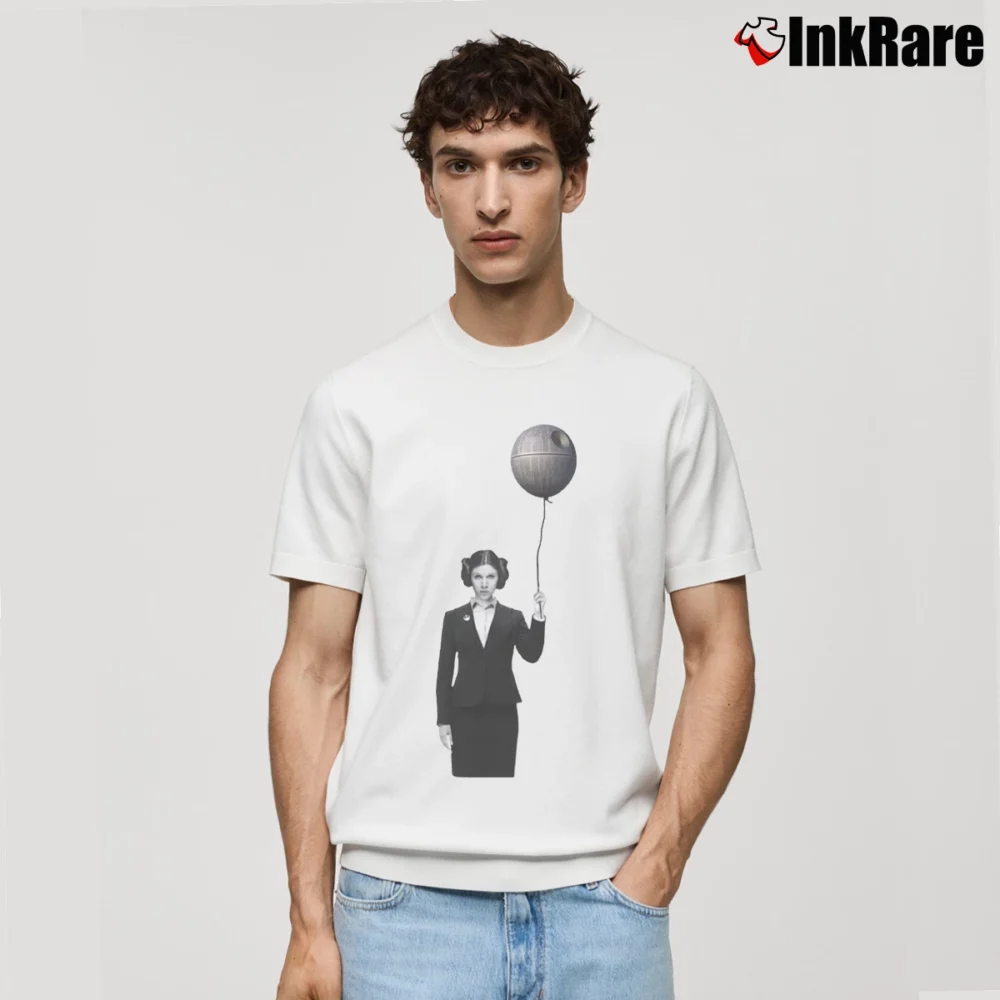 Men’s Princess Leia Death Star Classic T-Shirt in white | Soft, Breathable Everyday Wear