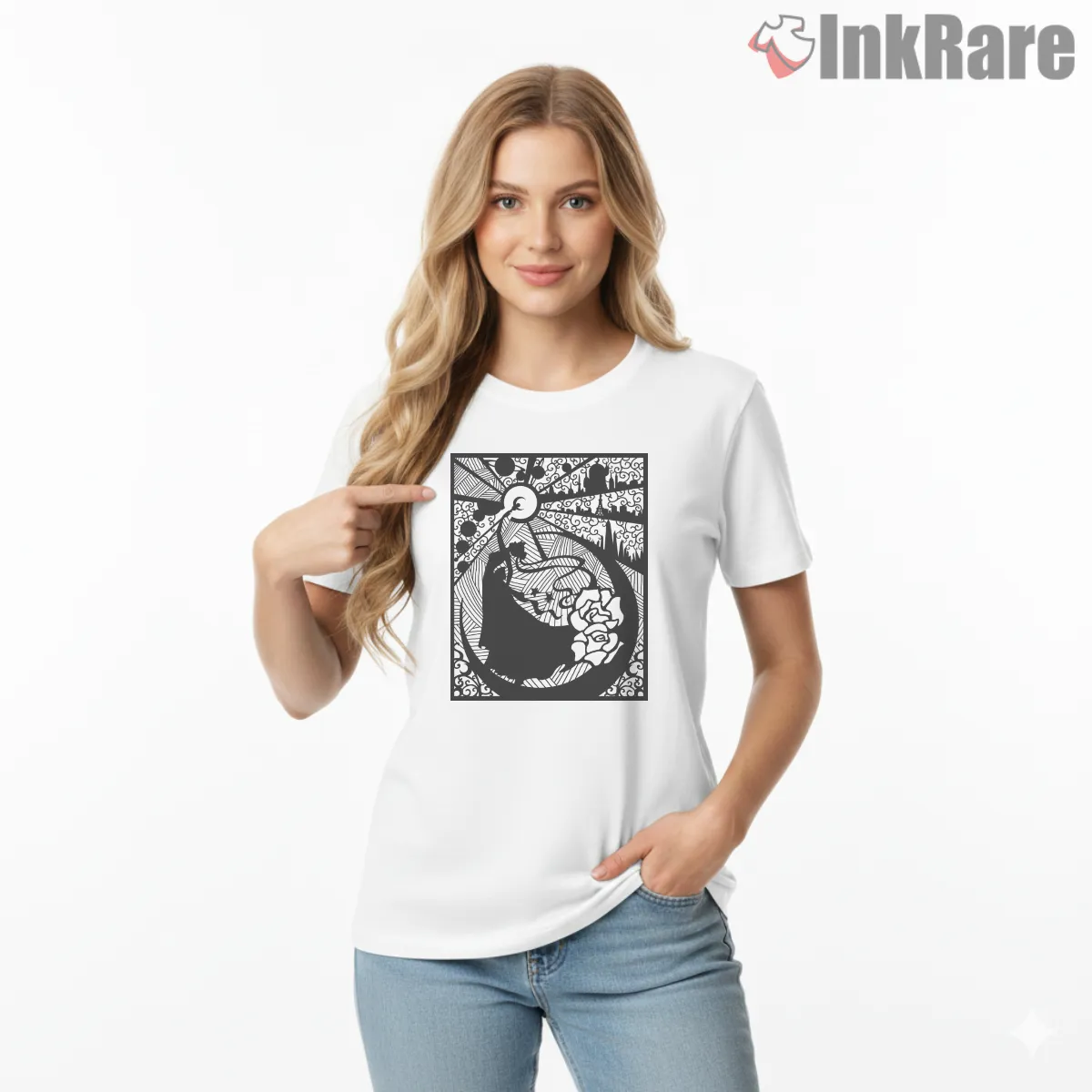 Princess Serenity Moon Silhouette Anime Shirt on white short sleeve shirt for women graphic tee