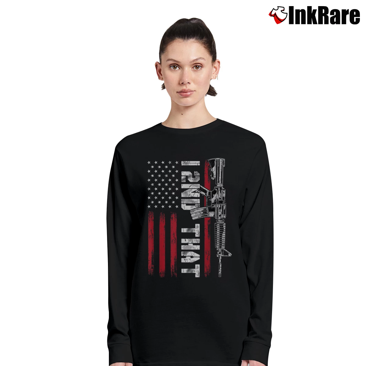 Women’s Pro Gun American Flag Patriotic I 2nd That Long-Sleeve Top in black | Sleek, Versatile, All-Season