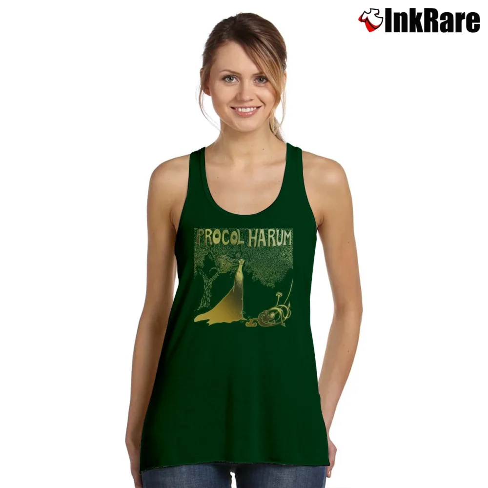 Women’s procol harum 1967 album classic rock music Tank Top in forest green | Lightweight, Movement-Friendly