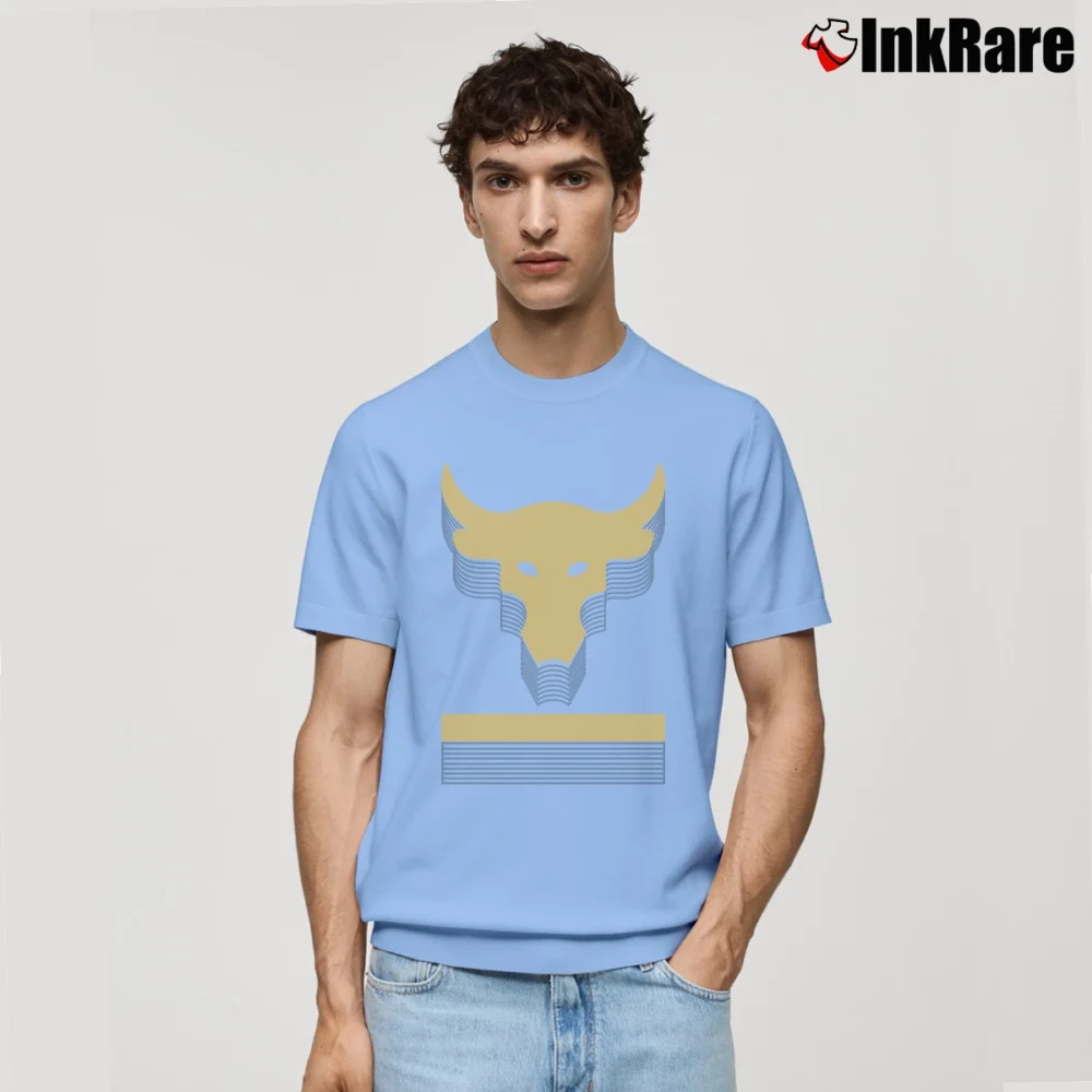 Men’s Project Rock Above The Bar Classic T-Shirt in light blue | Soft, Breathable Everyday Wear
