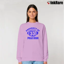 Women’s Property Of Polk High Al Bundy Relaxed Sweatshirt in light pink | Soft, Laid-Back Vibe