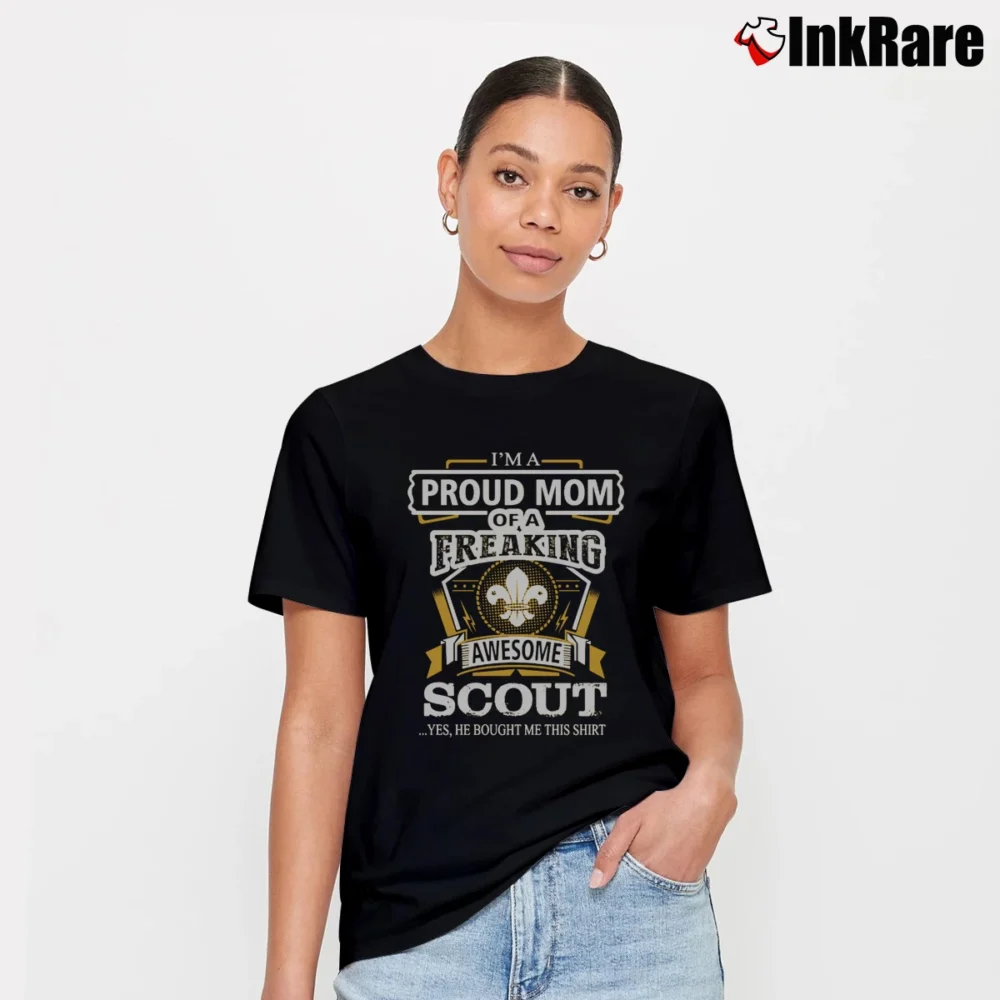Women’s Proud Scout Mom Camping Signature T-Shirt in black | Soft, Flattering Fit