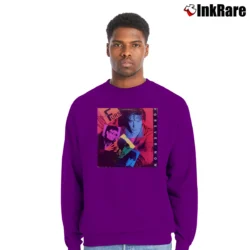 Men’s Psychedelic Furs 1982 Forever Now Crewneck Sweatshirt in purple | Cozy Fabric, Clean Style