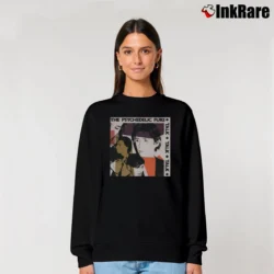 Women’s psychedelic furs talk talk talk new wave album Relaxed Sweatshirt in black | Soft, Laid-Back Vibe