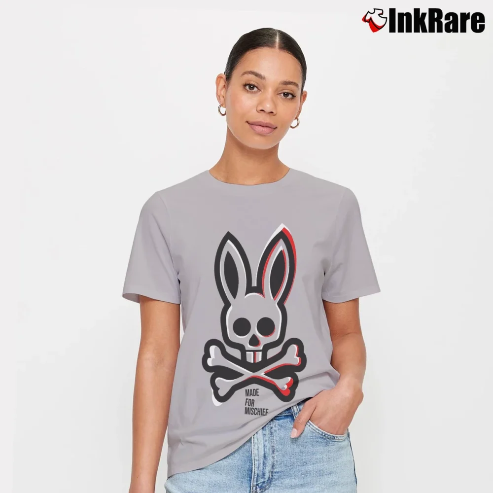 Women’s Psycho Bunny Skull Graphic Signature T-Shirt in sport grey | Soft, Flattering Fit