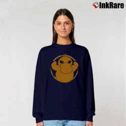 Women’s Psyduck Pokemon Gamer Geek Gift Relaxed Sweatshirt in navy | Soft, Laid-Back Vibe