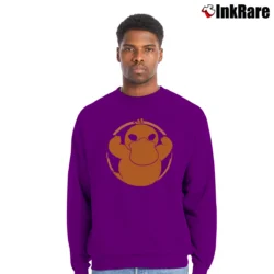 Men’s Psyduck Pokemon Gamer Geek Gift Crewneck Sweatshirt in purple | Cozy Fabric, Clean Style