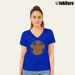 Women’s Psyduck Pokemon Gamer Geek Gift V-Neck Tee in royal blue | Chic Neckline, Soft Texture