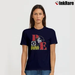 Women’s Public Enemy Double Target 90s Signature T-Shirt in navy | Soft, Flattering Fit