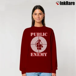Women’s Public Enemy Fight The Power Relaxed Sweatshirt in maroon | Soft, Laid-Back Vibe