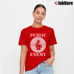 Women’s Public Enemy Fight The Power Signature T-Shirt in red | Soft, Flattering Fit