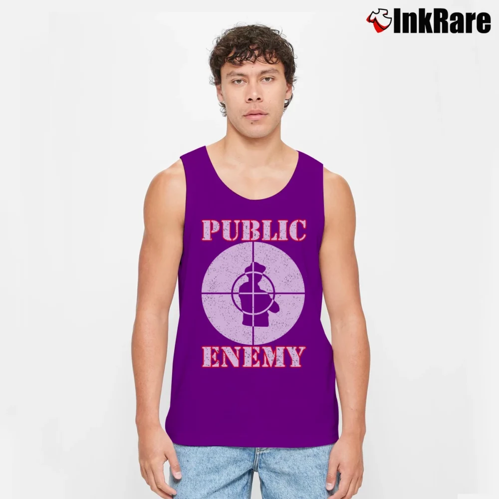 Men’s Public Enemy Fight The Power Tank Top in purple | Breathable, Active-Friendly Design