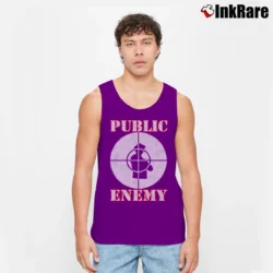Men’s Public Enemy Fight The Power Tank Top in purple | Breathable, Active-Friendly Design
