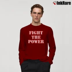 Men’s Public Enemy Political Statement Long-Sleeve Shirt in maroon | Sleek, Lightweight, Year-Round Wear