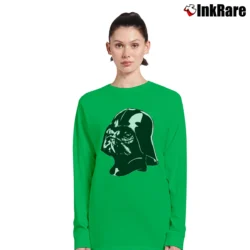 Women’s Pug Vader Funny Star Wars Dog Darth Vader Long-Sleeve Top in irish green | Sleek, Versatile, All-Season