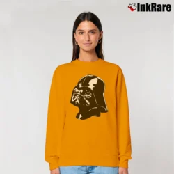 Women’s Pug Vader Funny Star Wars Dog Darth Vader Relaxed Sweatshirt in orange | Soft, Laid-Back Vibe