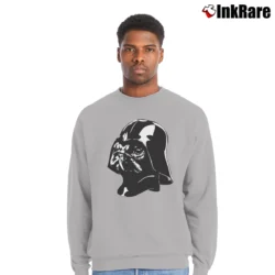 Men’s Pug Vader Funny Star Wars Dog Darth Vader Crewneck Sweatshirt in sport grey | Cozy Fabric, Clean Style