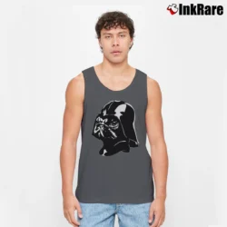 Men’s Pug Vader Funny Star Wars Dog Darth Vader Tank Top in charcoal | Breathable, Active-Friendly Design