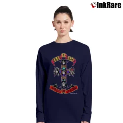 Women’s Pugs N Roses Long-Sleeve Top in navy | Sleek, Versatile, All-Season