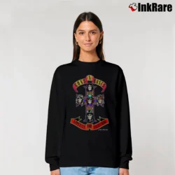 Women’s Pugs N Roses Relaxed Sweatshirt in black | Soft, Laid-Back Vibe