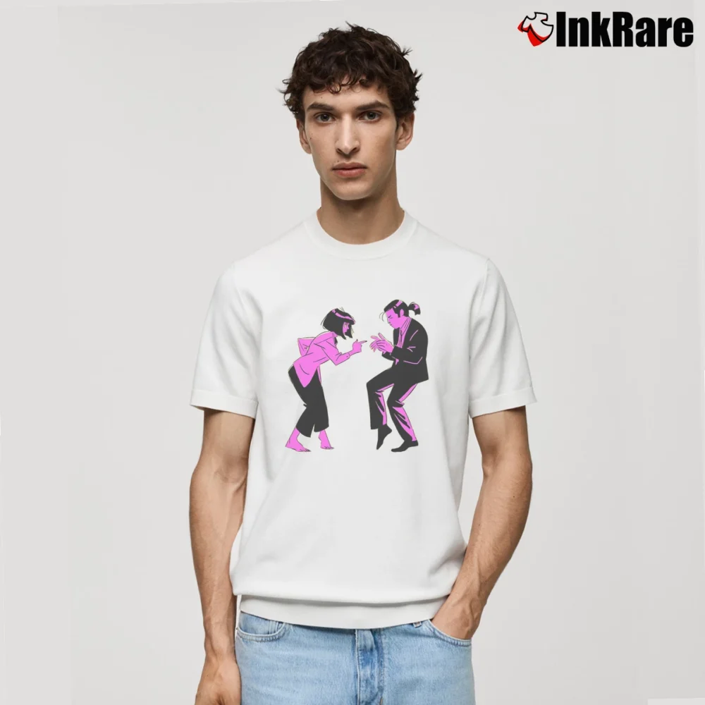 Men’s Pulp Fiction Anime Classic T-Shirt in white | Soft, Breathable Everyday Wear