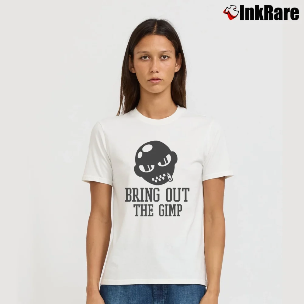 Women’s Pulp Fiction Bring Out The Gimp T-Shirt in white | Soft, Flattering Fit