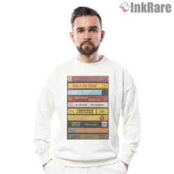 Pulp Fiction Cassette Stack Retro Tape Shirt on graphic shirt for men graphic tee