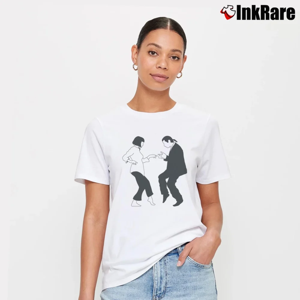 Women’s Pulp Fiction Dance Scene T-Shirt in white | Soft, Flattering Fit