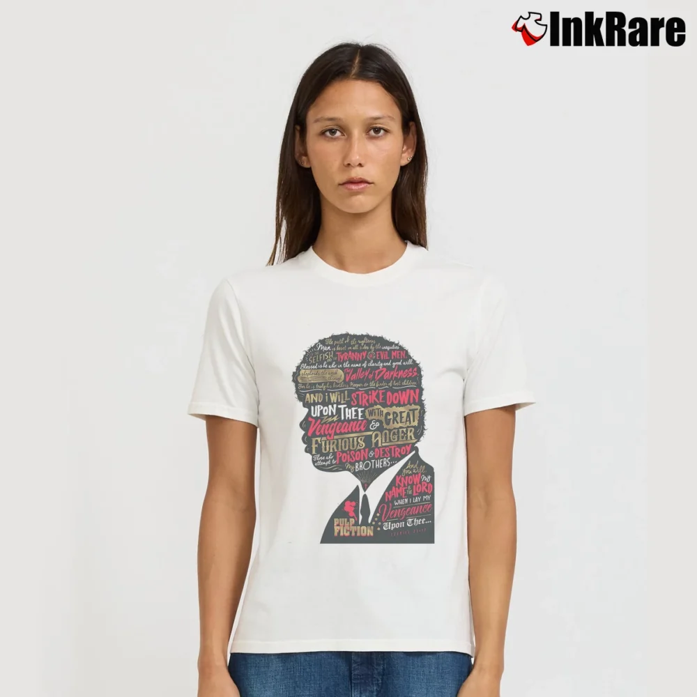 Women’s Pulp Fiction Ezekiel T-Shirt in white | Soft, Flattering Fit