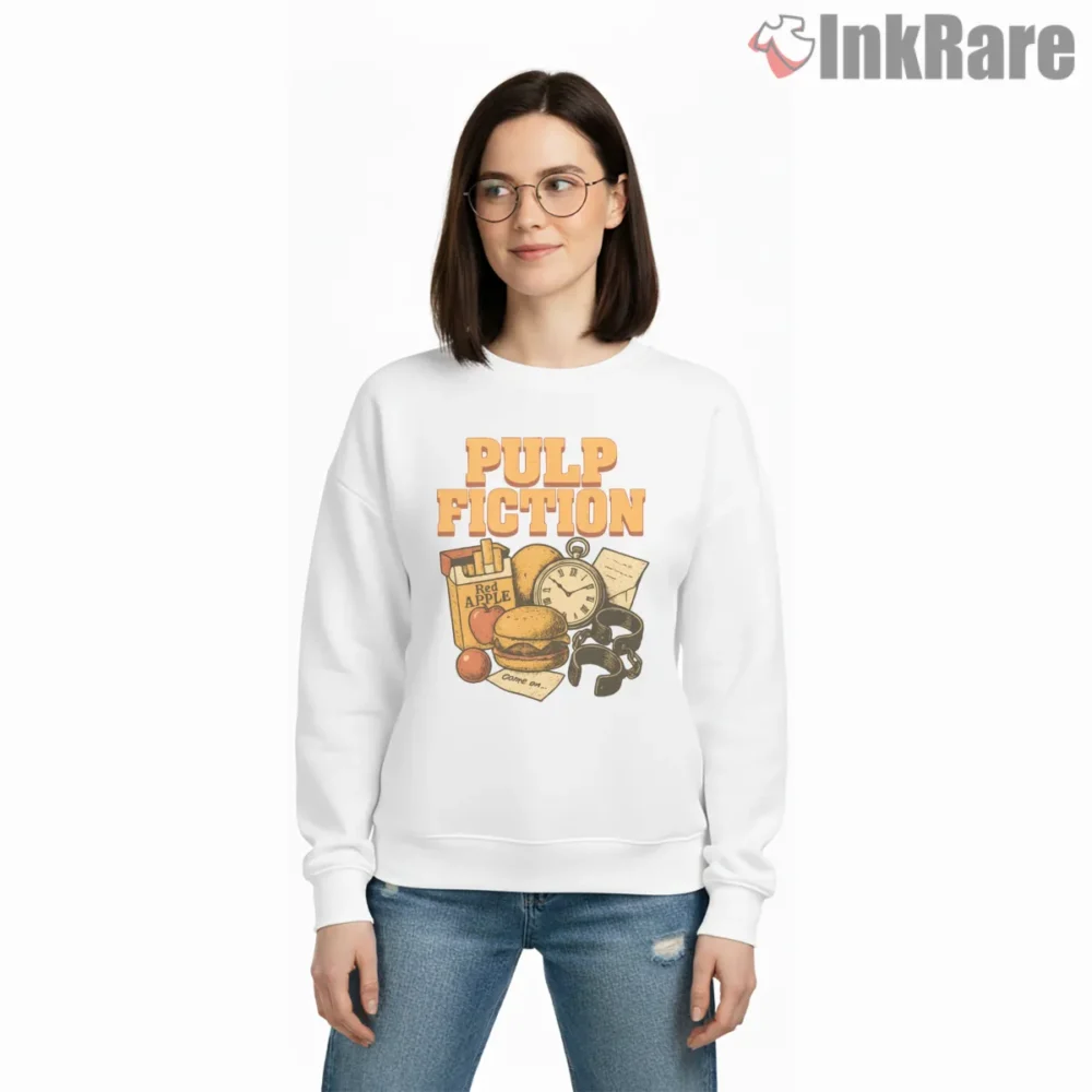 Pulp Fiction Retro Gift Collage Shirt on graphic shirt for women graphic tee