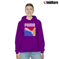 Women’s Puma Graphic Box Logo Cozy Hoodie in purple | Warm, Structured, Stylish