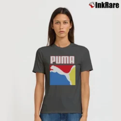 Women’s Puma Graphic Box Logo Signature T-Shirt in charcoal | Soft, Flattering Fit