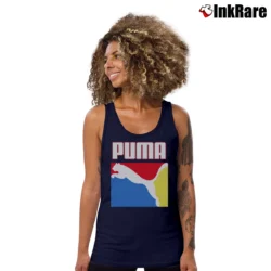 Women’s Puma Graphic Box Logo Tank Top in navy | Lightweight, Movement-Friendly
